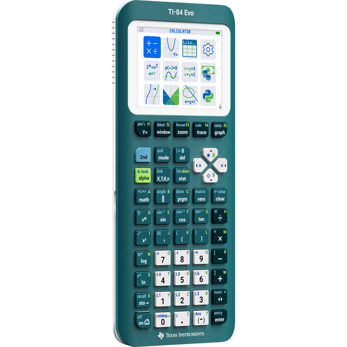 TI-84 Evo Graphing Calculator - Teal - Underwood Distributing Co.