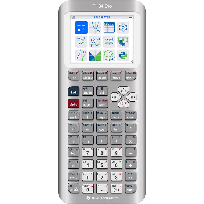TI-84 Evo Graphing Calculator - Silver (Metallic)
