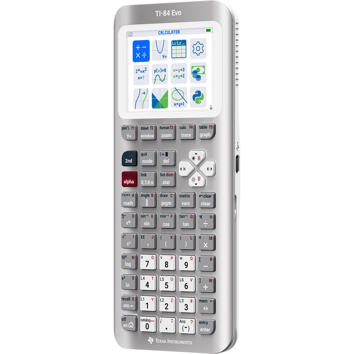 TI-84 Evo Graphing Calculator - Silver (Metallic)
