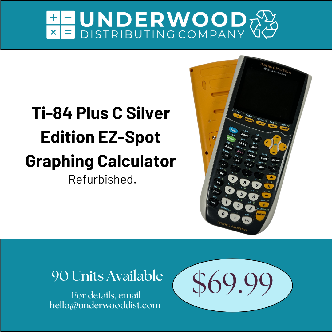 TI-84 Plus C Silver Edition EZ-Spot Graphing Calculator, Refurbished, 90 Units Available for $69.99 each