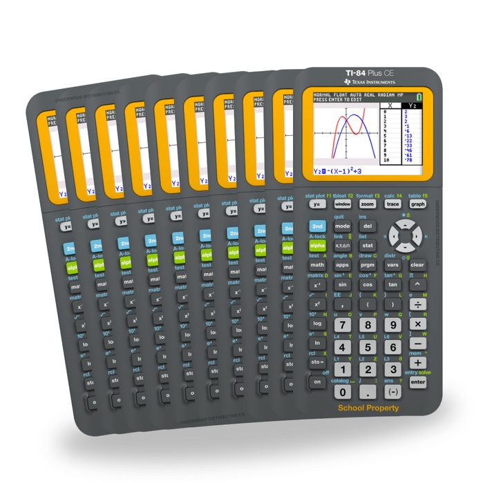 TI-84 Plus CE Graphing Calculator - 10-Pack (EZ-Spot) - Underwood Distributing Co.