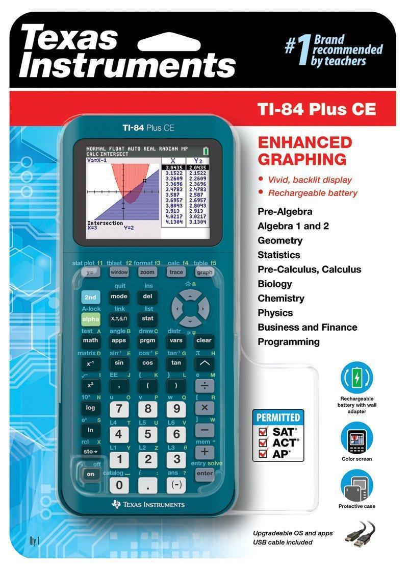Ti-84 Plus CE Graphing Calculator - Underwood Distributing Co.