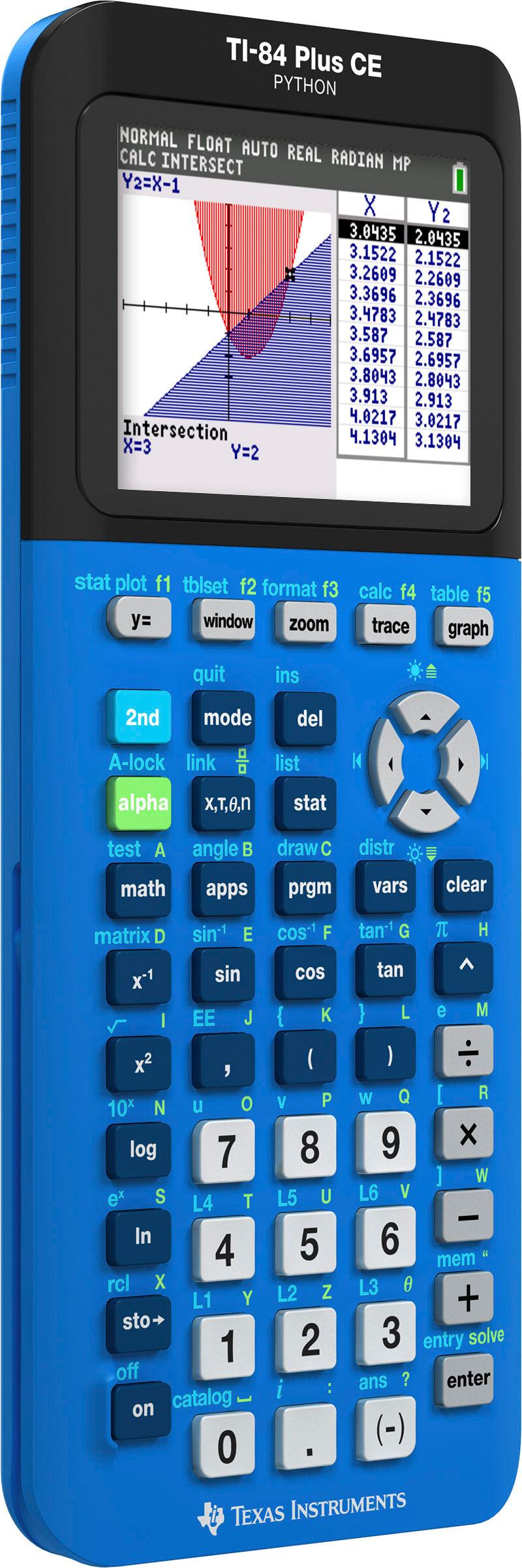 Ti-84 Plus CE Python Graphing Calculator - Bionic Blue - Underwood Distributing Co.