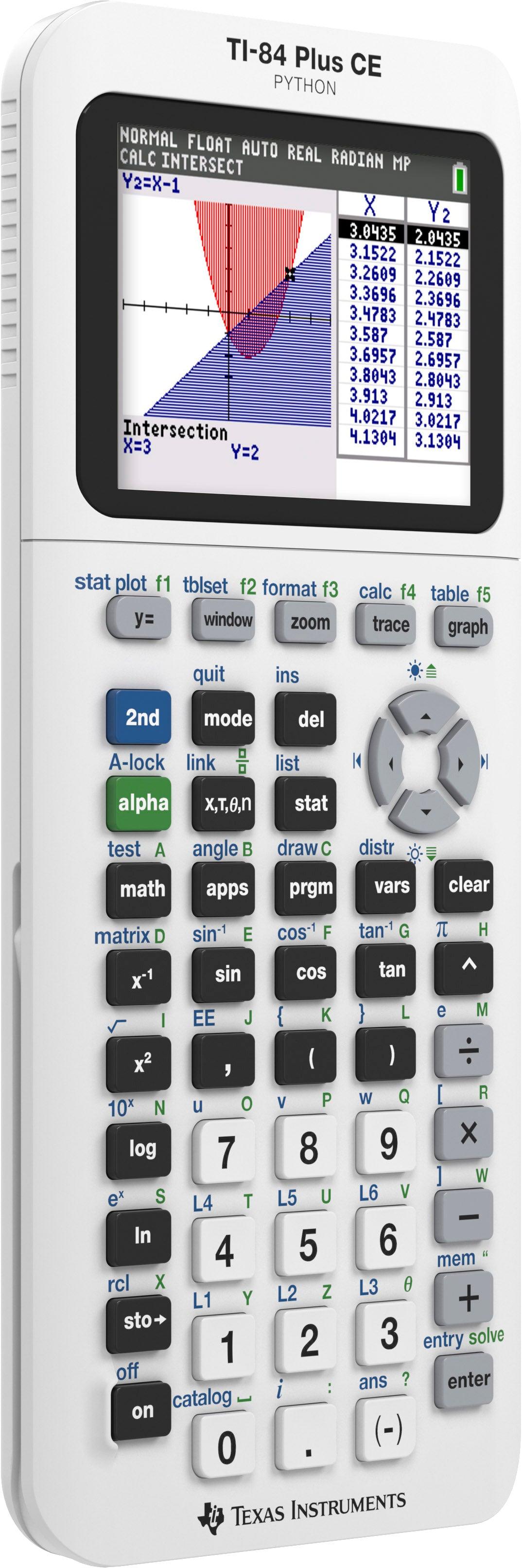 Ti-84 Plus CE Python Graphing Calculator - Bright White - Underwood Distributing Co.