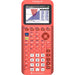 TI-84 Plus CE Python graphing calculator in coral color, displaying a graph, sold by Underwood Distributing Co.