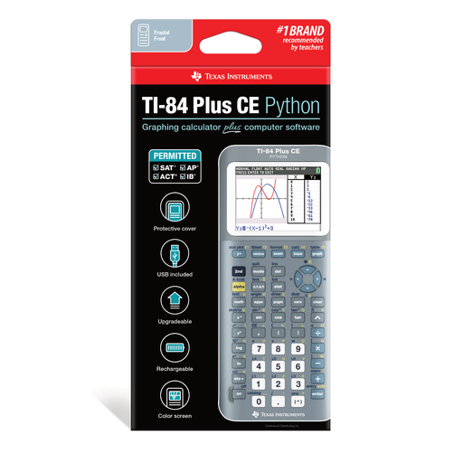 Ti-84 Plus CE Python Graphing Calculator - Fractal Frost - Underwood Distributing Co.