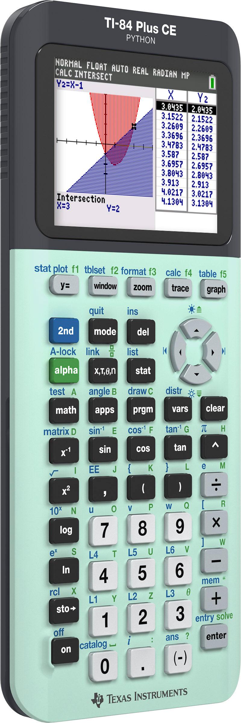 Ti-84 Plus CE Python Graphing Calculator - Measure Mint - Underwood Distributing Co.