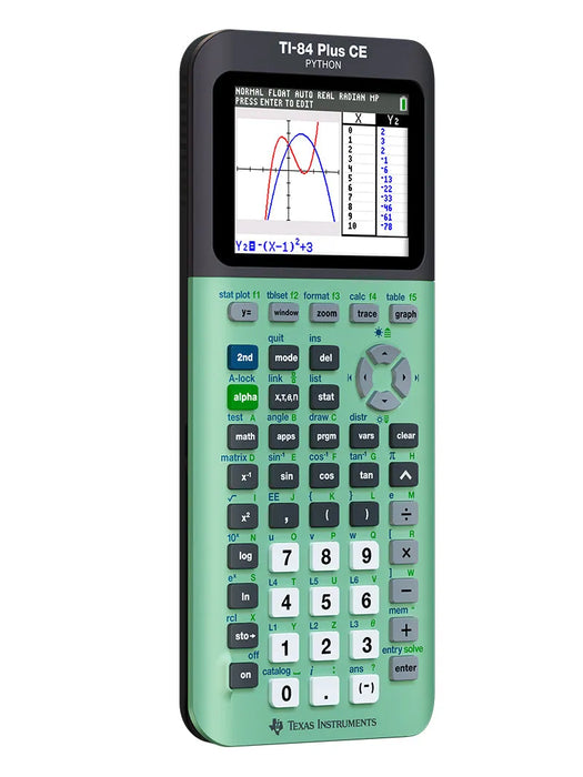 Ti-84 Plus CE Python Graphing Calculator - Measure Mint - Underwood Distributing Co.