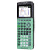 TI-84 Plus CE Python graphing calculator in mint green, displaying graph, sold by Underwood Distributing Co.