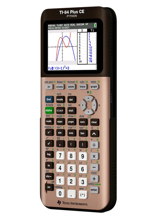 Ti-84 Plus CE Python Graphing Calculator - Rose Gold - Underwood Distributing Co.