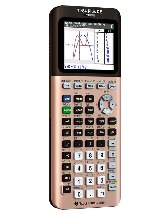 Ti-84 Plus CE Python Graphing Calculator - Rose Gold - Underwood Distributing Co.