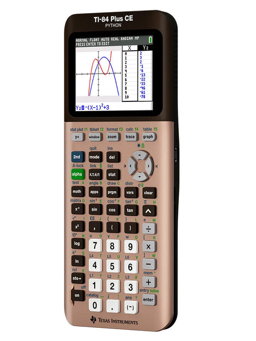 Ti-84 Plus CE Python Graphing Calculator - Rose Gold - Underwood Distributing Co.
