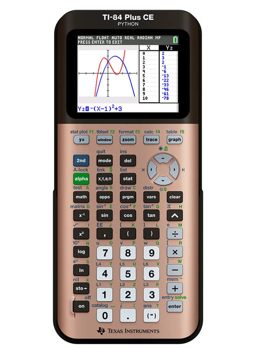 Ti-84 Plus CE Python Graphing Calculator - Rose Gold - Underwood Distributing Co.
