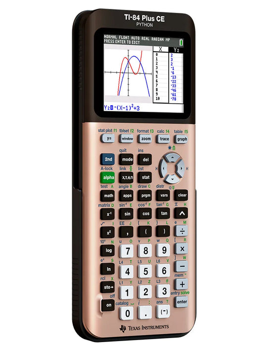 Ti-84 Plus CE Python Graphing Calculator - Rose Gold - Underwood Distributing Co.