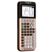 TI-84 Plus CE Python graphing calculator in rose gold, showing digital graph display