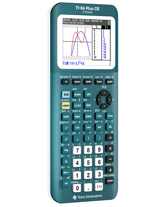 Ti-84 Plus CE Python Graphing Calculator - Totally Teal - Underwood Distributing Co.