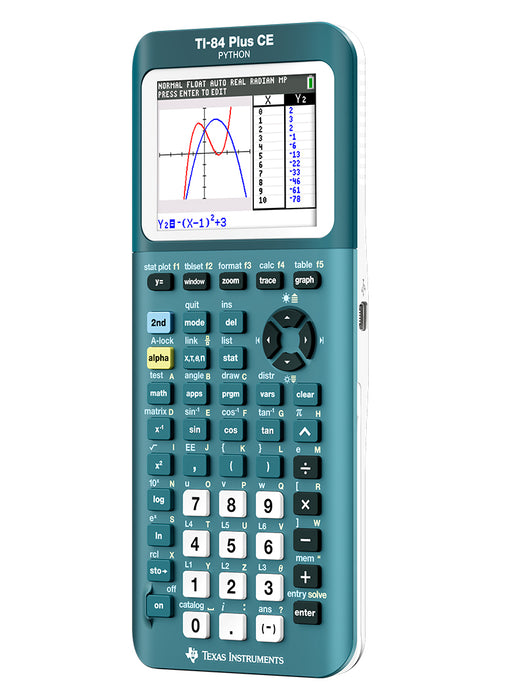 Ti-84 Plus CE Python Graphing Calculator - Totally Teal - Underwood Distributing Co.