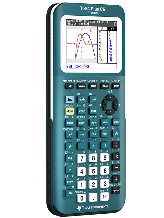 Ti-84 Plus CE Python Graphing Calculator - Totally Teal - Underwood Distributing Co.