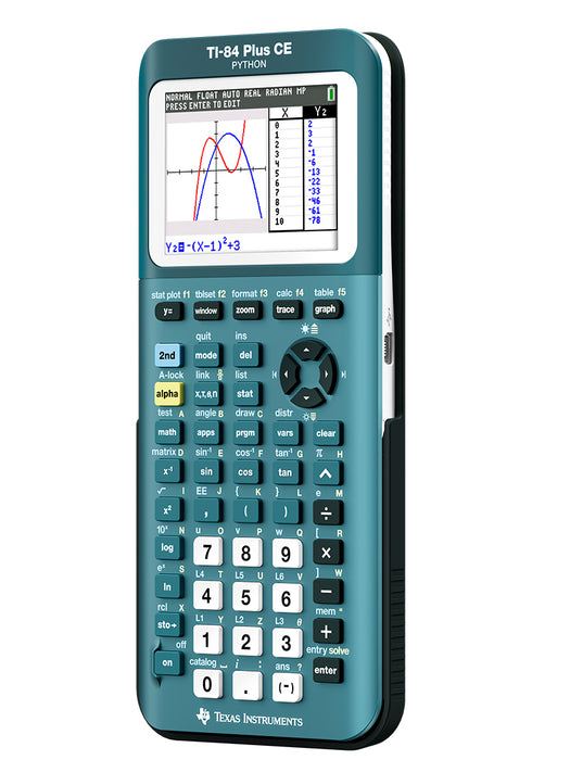 Ti-84 Plus CE Python Graphing Calculator - Totally Teal - Underwood Distributing Co.
