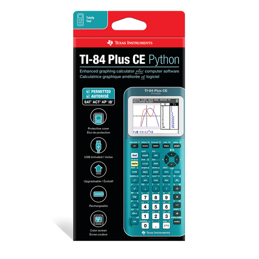 Ti-84 Plus CE Python Graphing Calculator - Totally Teal - Underwood Distributing Co.