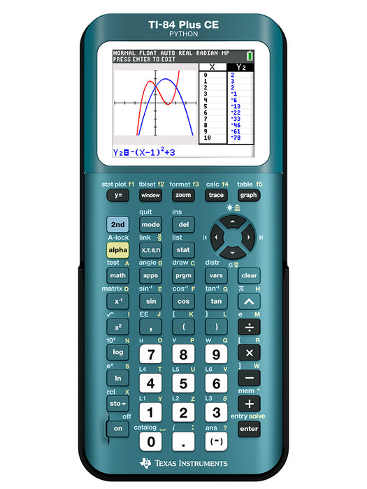 Ti-84 Plus CE Python Graphing Calculator - Totally Teal - Underwood Distributing Co.