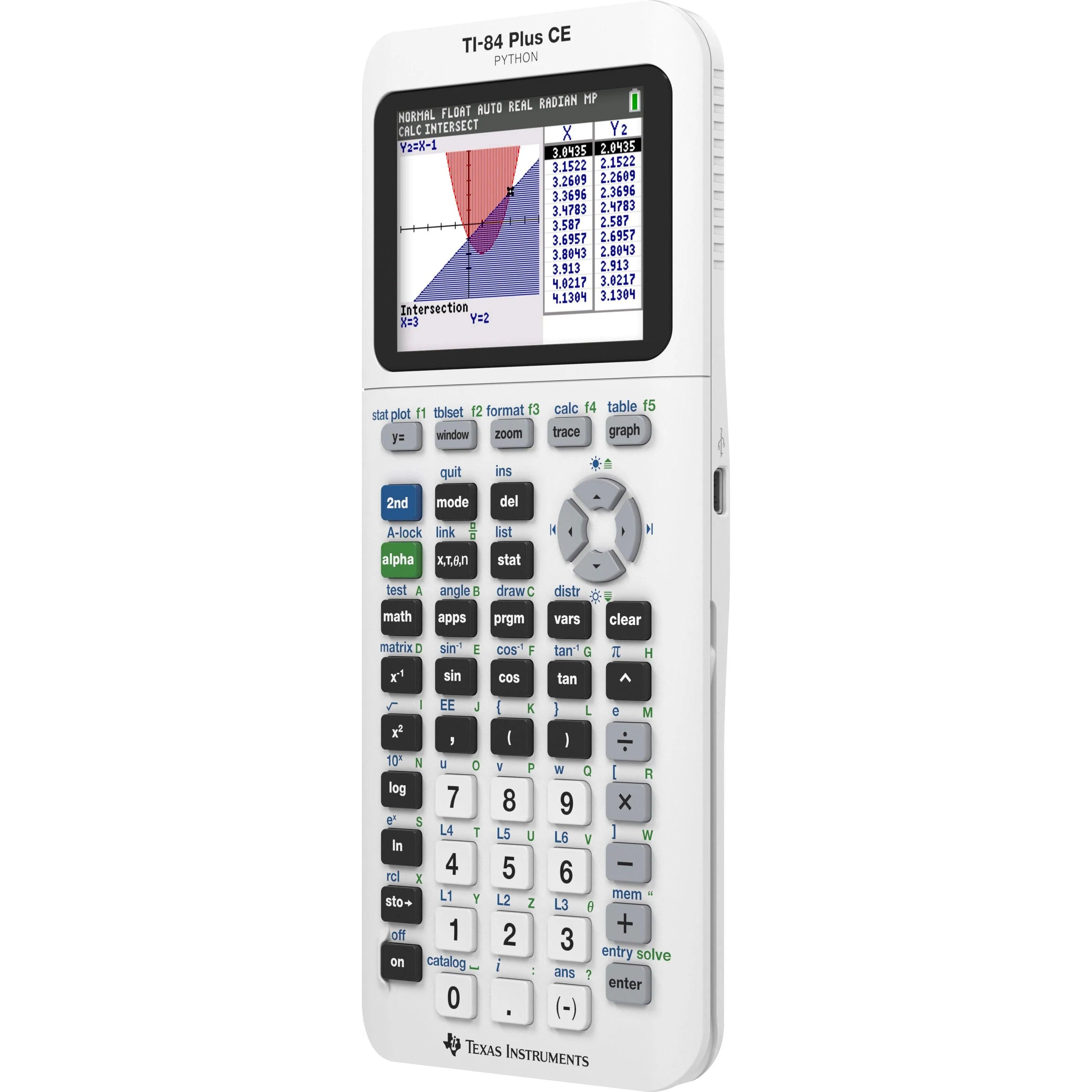 TI-84 Plus CE Python graphing calculator bright white, Texas Instruments, Underwood Distributing