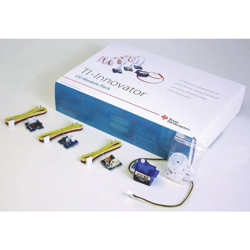 TI-Innovator I/O Module Pack by Texas Instruments with cables and electronic modules displayed