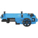 Texas Instruments TI-Innovator Rover STEM robotics vehicle with blue chassis, side view