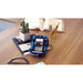 Texas Instruments Innovator Rover with TI-84 calculator on a desk, classroom STEM supplies nearby