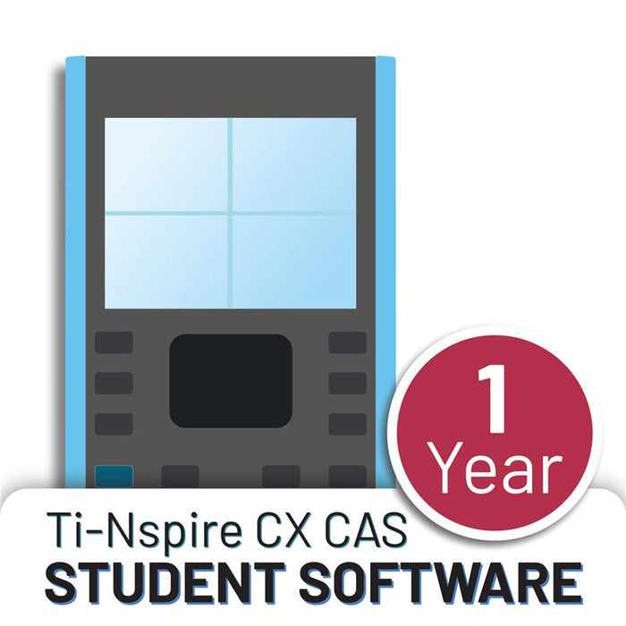 TI-Nspire CX CAS Student Software 1 Year digital license graphic, Underwood Distributing