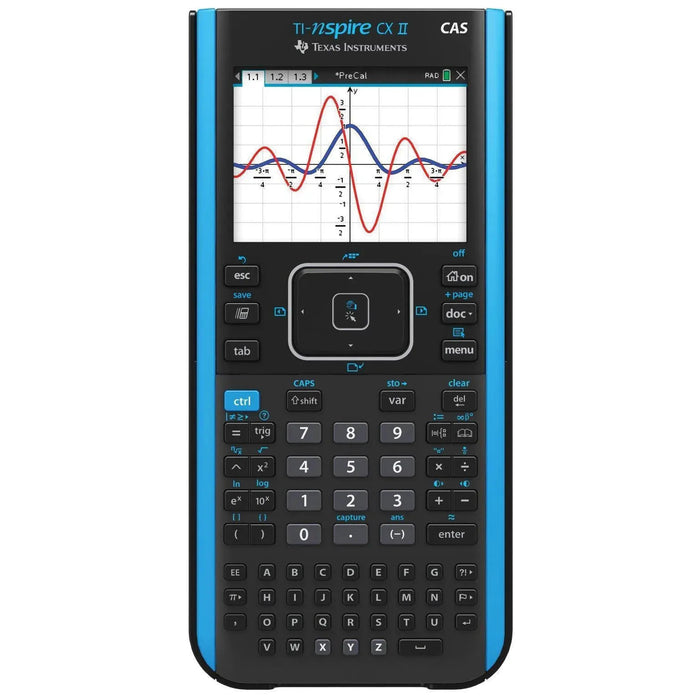 TI-Nspire CX II CAS graphing calculator with color display and scientific keypad, Texas Instruments