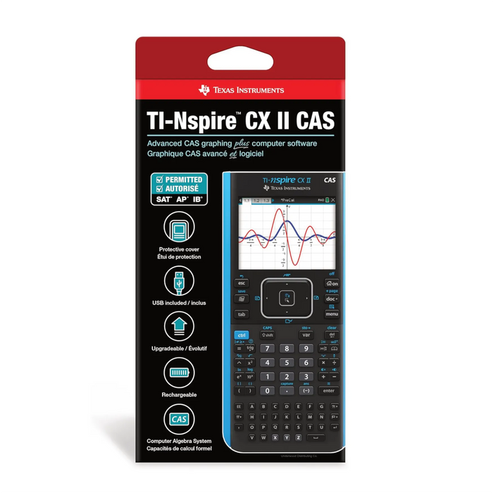 TI-Nspire CX II CAS Handheld Graphing Calculator - Underwood Distributing Co.