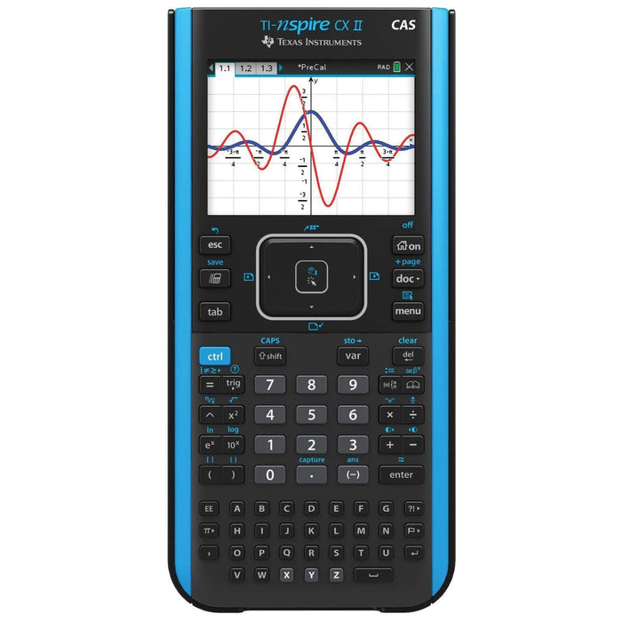 TI-Nspire CX II CAS handheld graphing calculator by Texas Instruments with color graph display