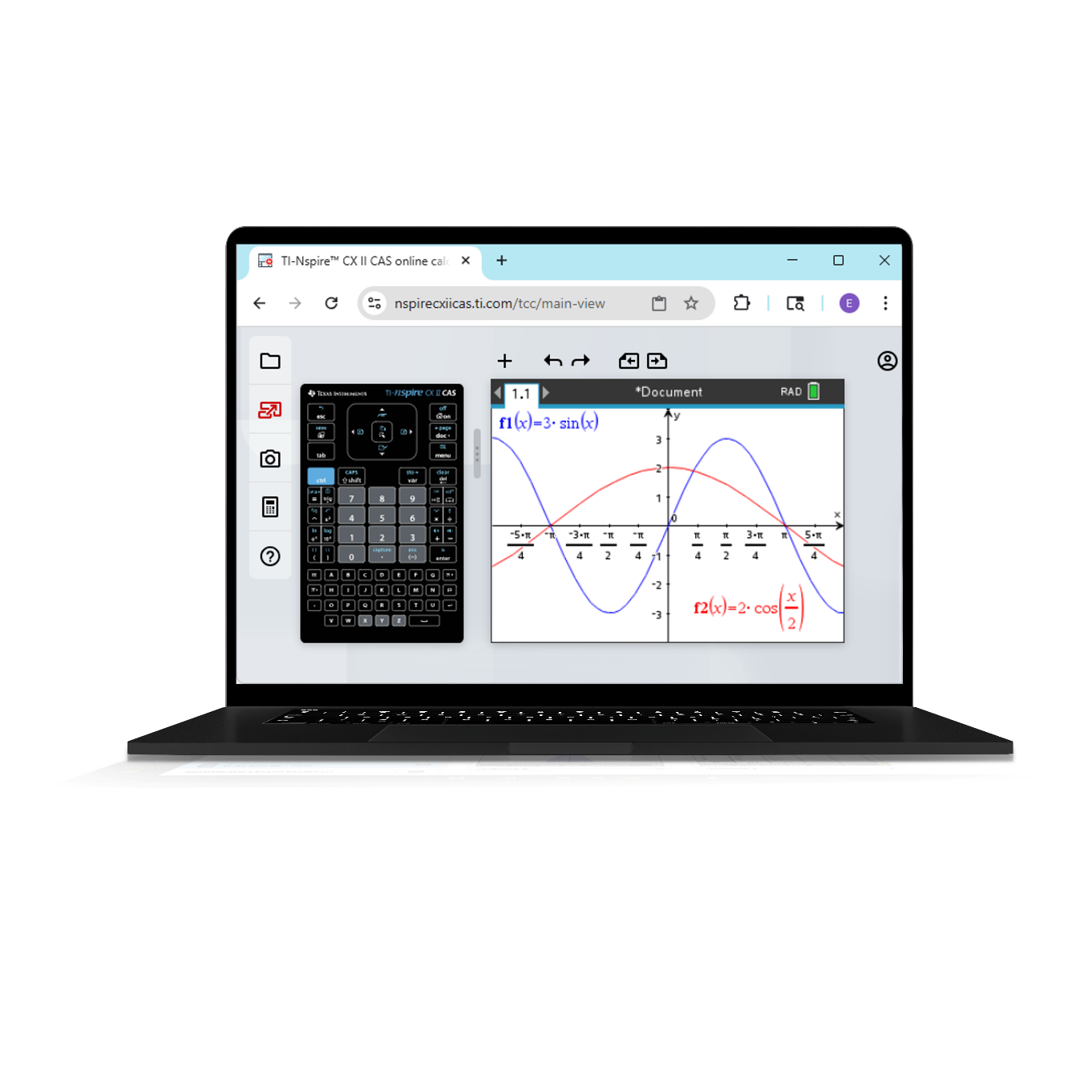 TI-Nspire CX II CAS Online Calculator - Underwood Distributing Co.