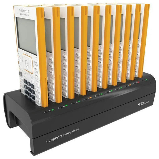 Texas Instruments TI-Nspire CX II calculators in a class pack docking station at Underwood Distributing