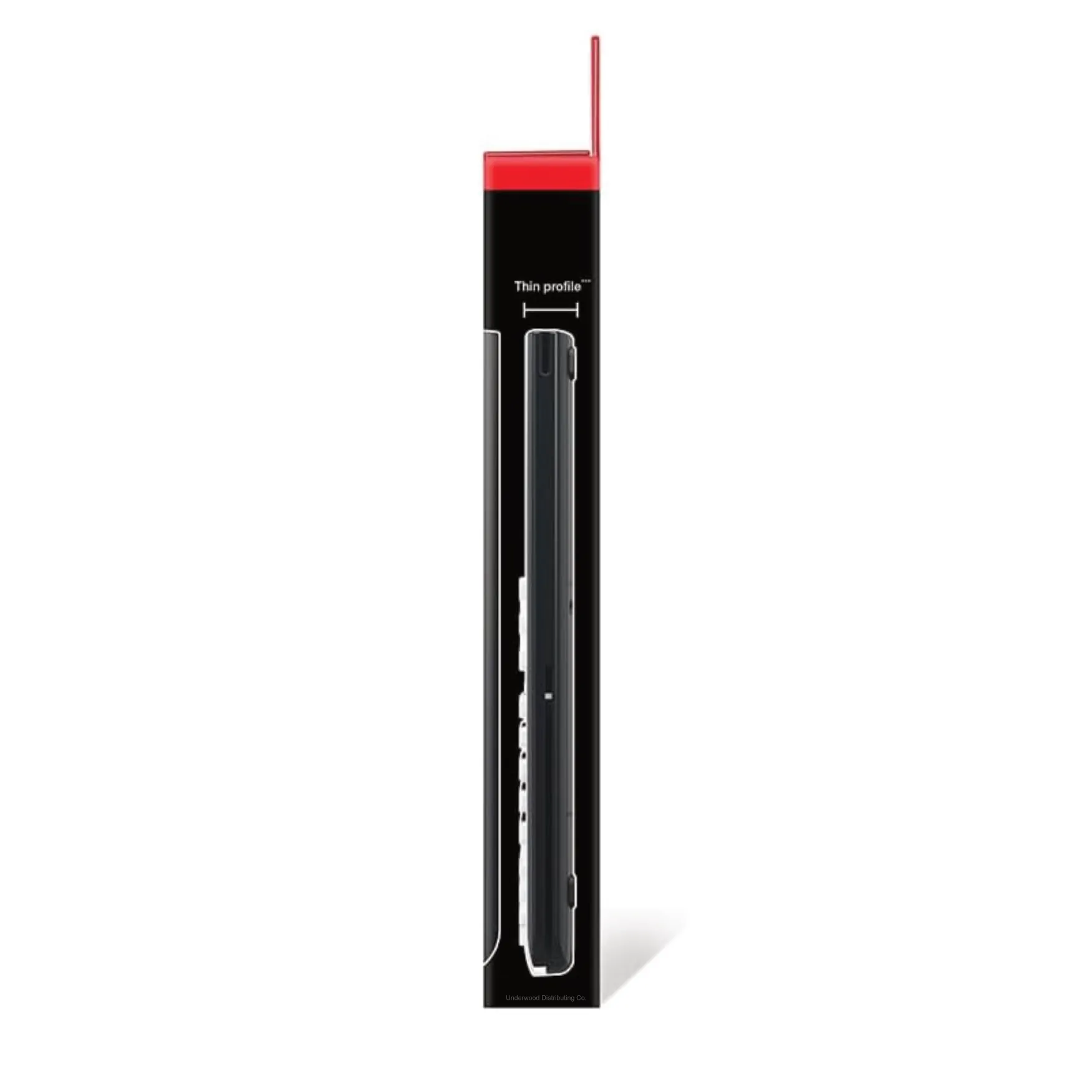 Side view of TI-Nspire CX II graphing calculator in box, Underwood Distributing Co.