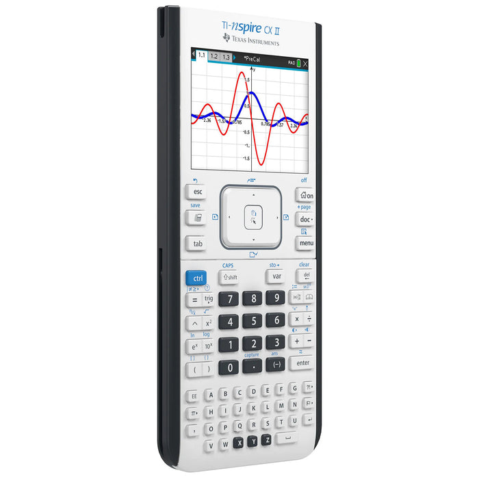Texas Instruments TI-Nspire CX II color graphing calculator with visible graph display, sold by Underwood Distributing Co.