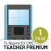 Ti-Nspire CX CAS Teacher Premium 1 year license graphic, calculator icon, Underwood Distributing