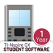 Ti-Nspire CX Student Software 1 Year license graphic, calculator icon, Underwood Distributing