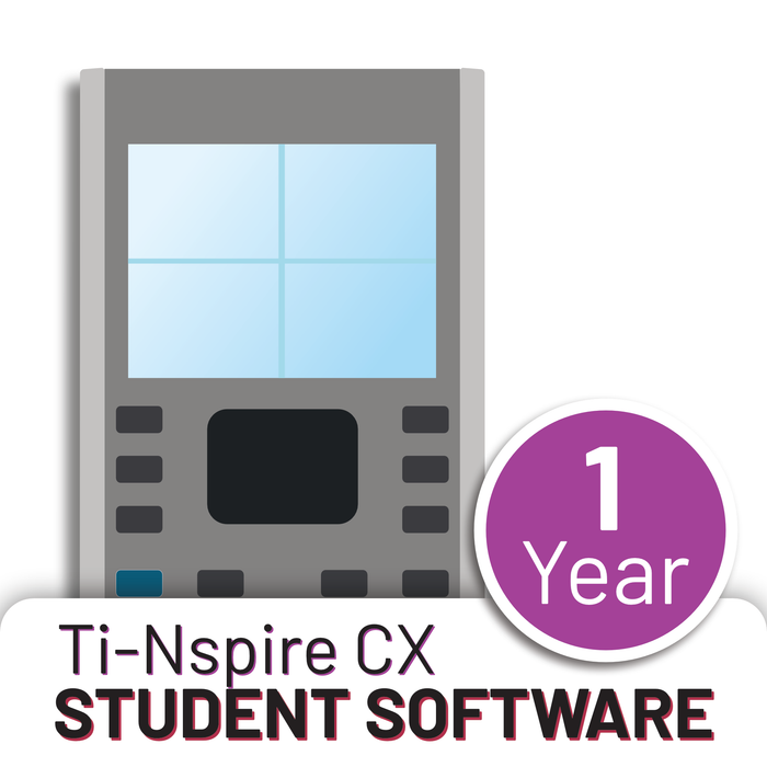 TI-Nspire CX Student Software 1 Year license graphic, Underwood Distributing Co.
