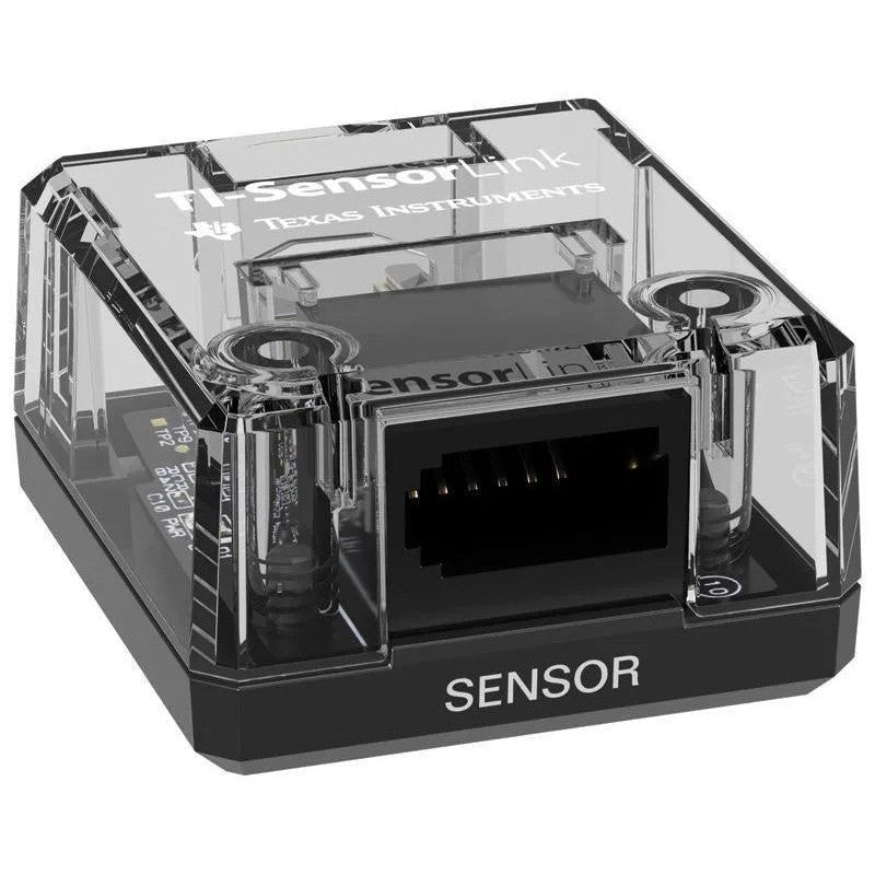 TI SensorLink adapter by Texas Instruments with clear casing, shown on white background