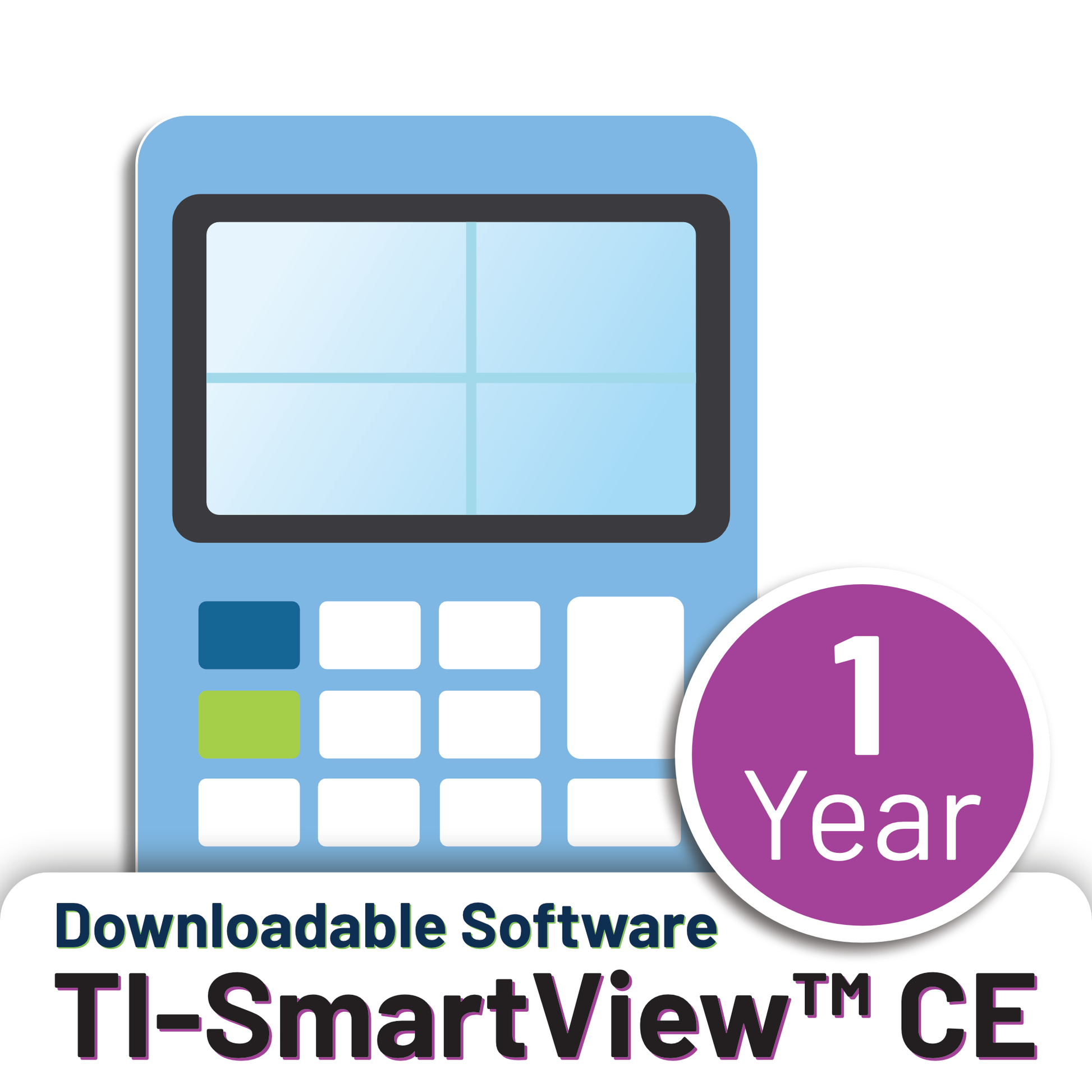 TI-SmartView CE 1 Year downloadable calculator software graphic, Underwood Distributing